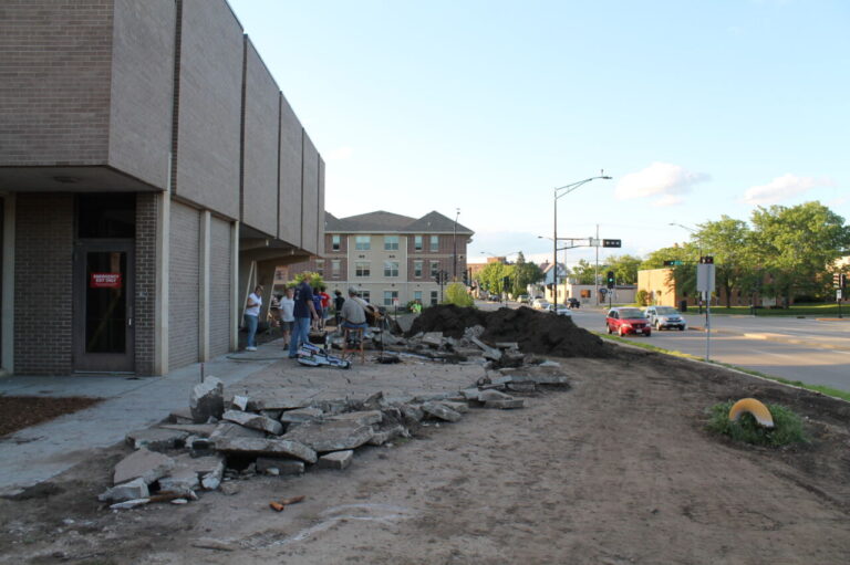 rubble near building