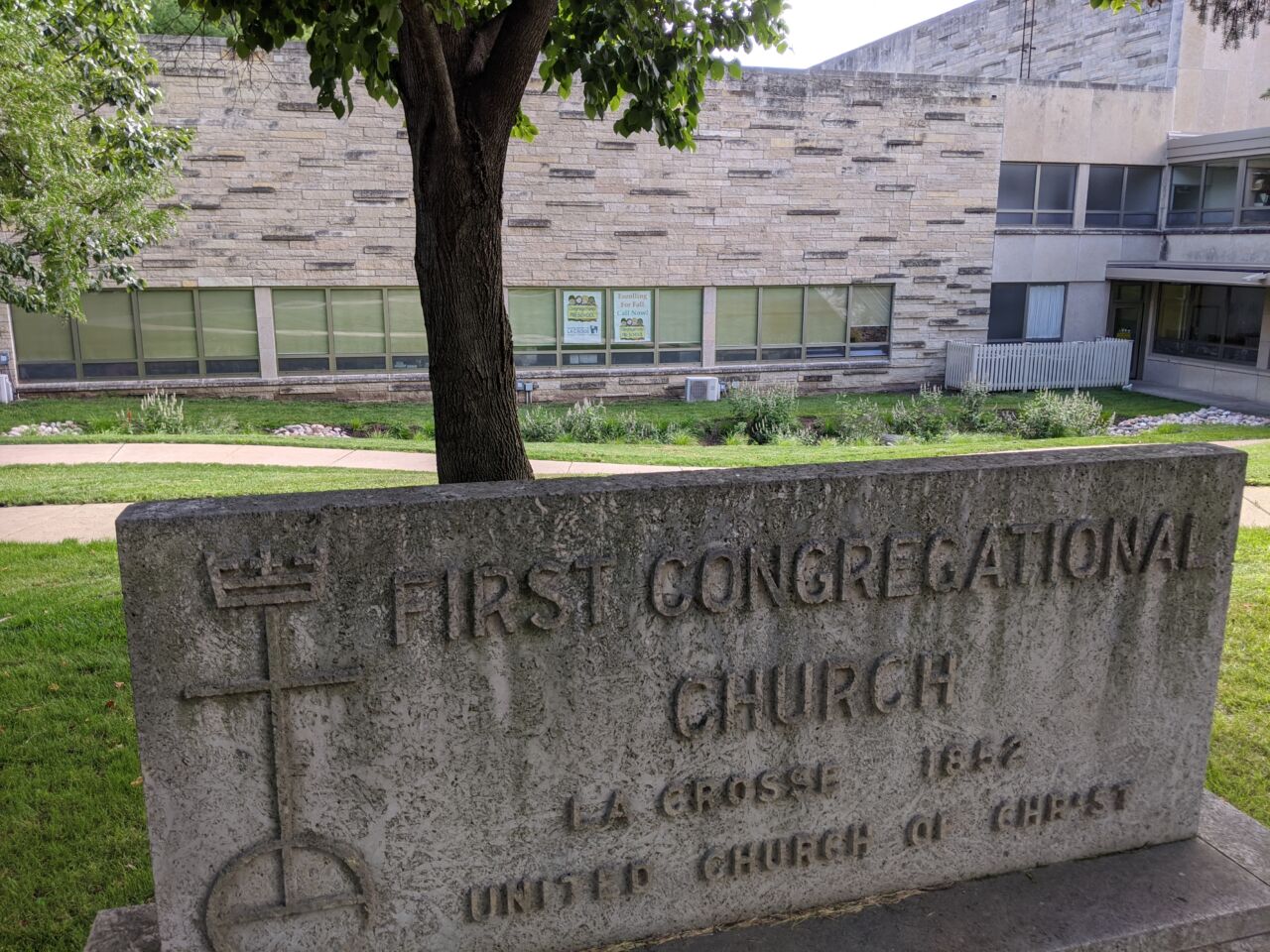 sign for first congregational church