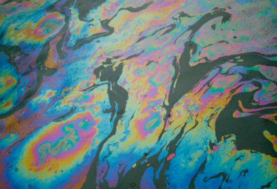OilSlick oil from car on ground