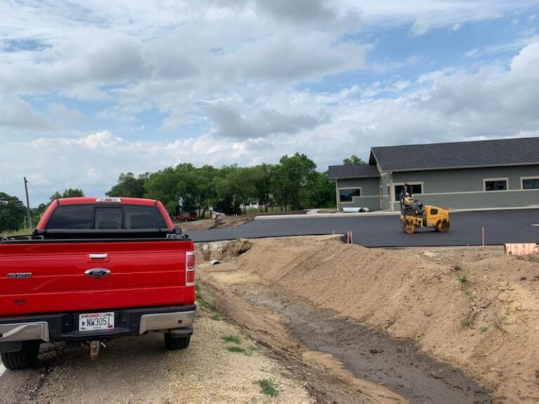 pickup truck near parking lot work